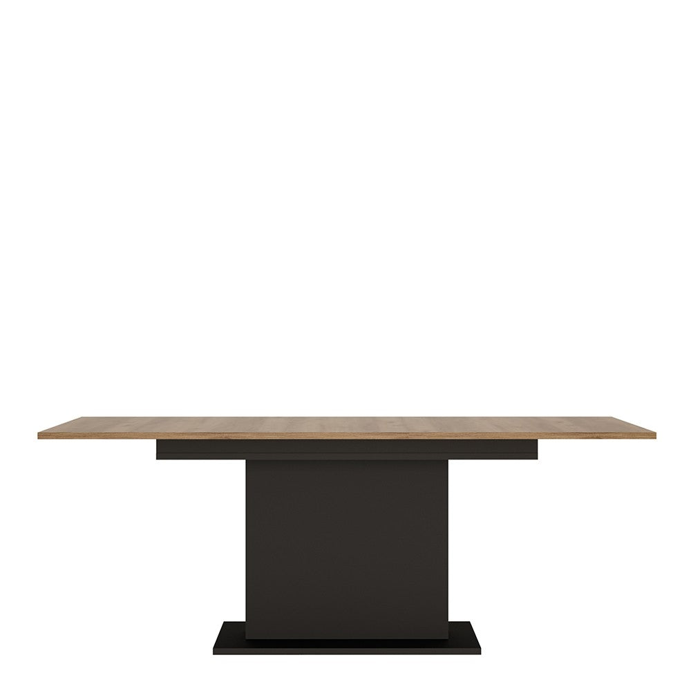 Brolo Extending Dining Table With the walnut and dark panel finish