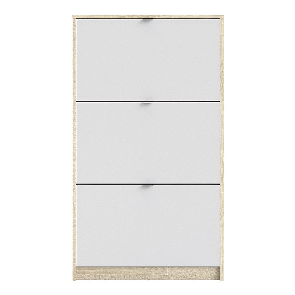 Shoes Shoe cabinet w. 3 tilting doors and 1 layer