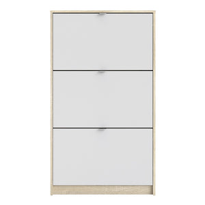 Shoes Shoe cabinet w. 3 tilting doors and 1 layer