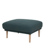 Larvik Footstool - Dark Green, Oak Legs