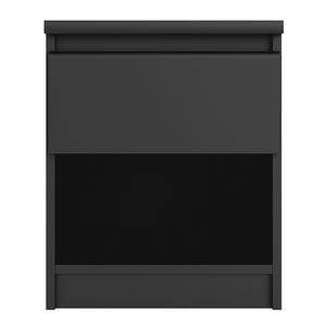 Naia Bedside - 1 Drawer 1 Shelf in Black Matt