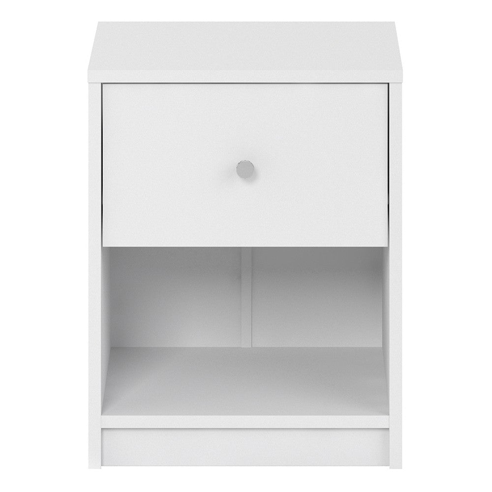 May Bedside 1 Drawer in White