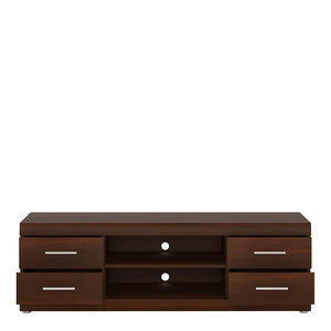 Imperial Wide 4 Drawer TV Cabinet in Dark Mahogany Melamine