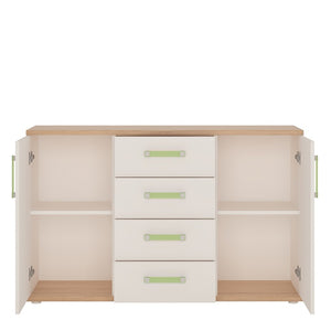 4KIDS 2 door 4 drawer sideboard with lemon handles