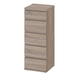 Nova Narrow Chest of 5 Drawers in Truffle Oak