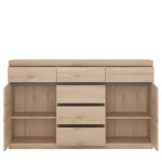 Kensington Living 2 door 3+3 drawer sideboard in Oak