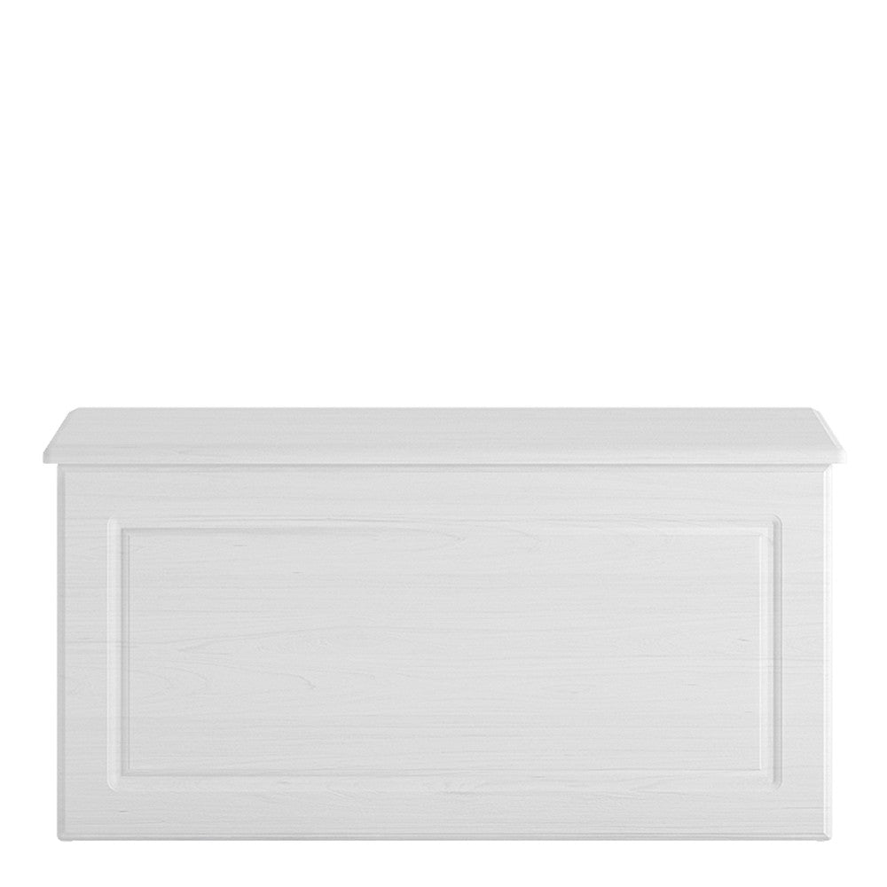 Hampshire Ottoman in white textured MDF and white melamine