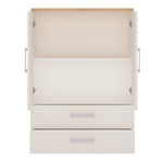 4KIDS 2 door 2 drawer cabinet with lilac handles