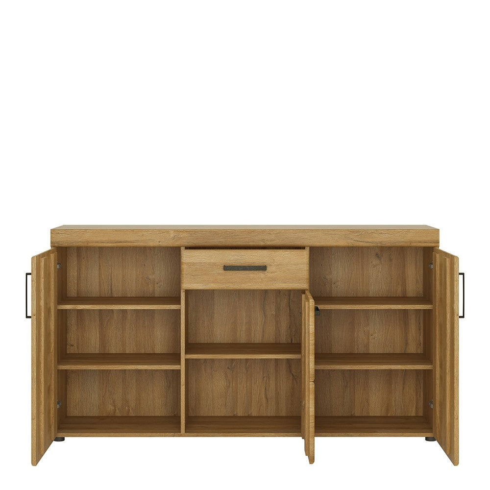 Cortina 3 door 1 drawer sideboard in Grandson Oak