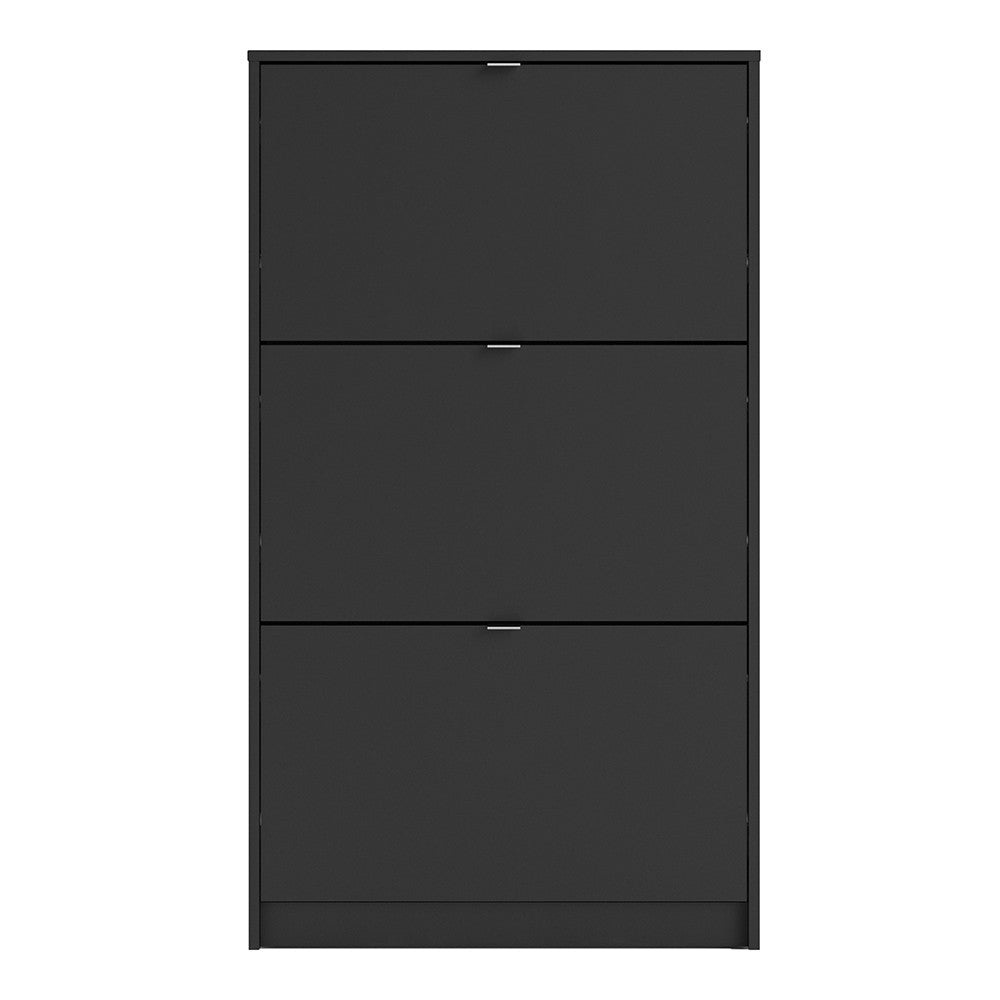 Shoes Shoe cabinet w. 3 tilting doors and 1 layer