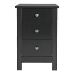 Florence 3 drawer bedside in Black