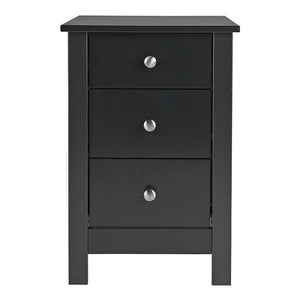 Florence 3 drawer bedside in Black