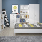 4 You Medium Narrow Bookcase in Pearl White