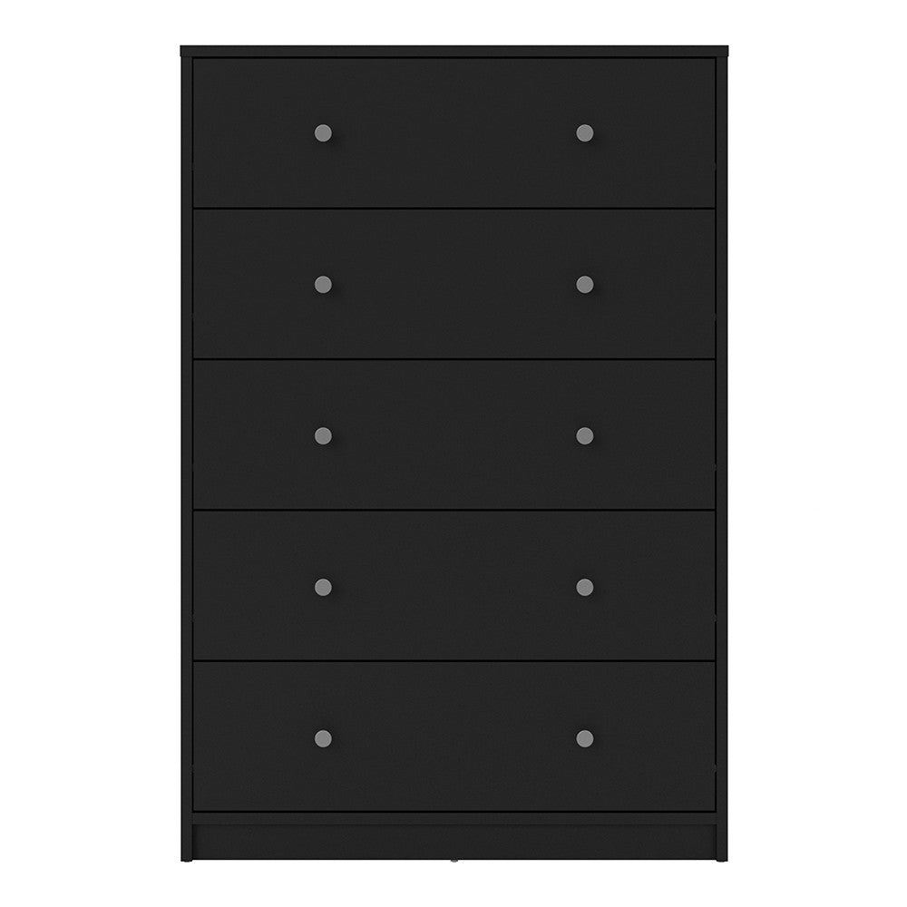 May Chest of 5 Drawers in Black