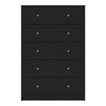 May Chest of 5 Drawers in Black