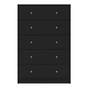 May Chest of 5 Drawers in Black