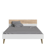 Oslo Euro King Bed (160 x 200) in White and Oak