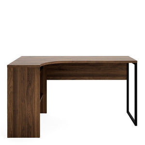 Function Plus Corner Desk 2 Drawers in Walnut