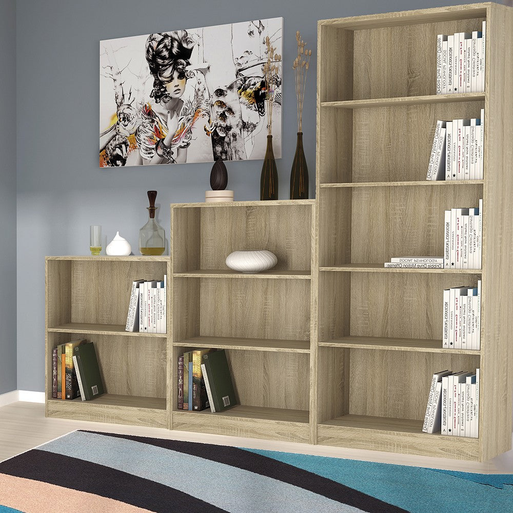 4 You Low Wide Bookcase in Sonama Oak