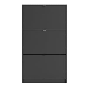 Shoes Shoe cabinet w. 3 tilting doors and 2 layers