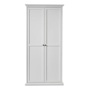 Paris Wardrobe with 2 Doors in White