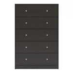 May Chest of 5 Drawers in Dark Walnut