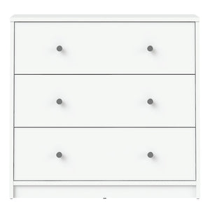 May Chest of 3 Drawers in White