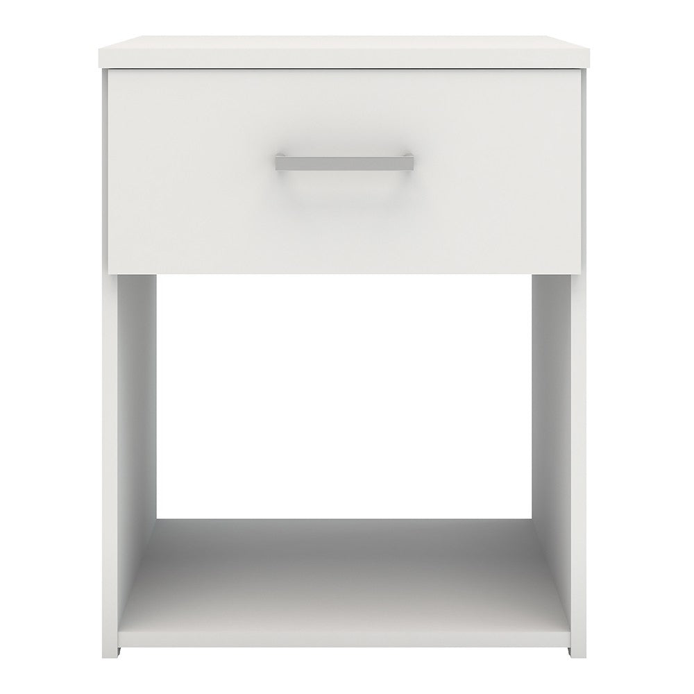 Space Bedside 1 Drawer in White