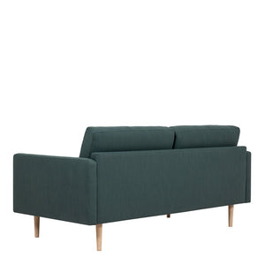 Larvik 2.5 Seater Sofa - Dark Green, Oak Legs