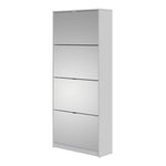 Shoes Shoe cabinet w. 4 mirror tilting doors and 2 layers