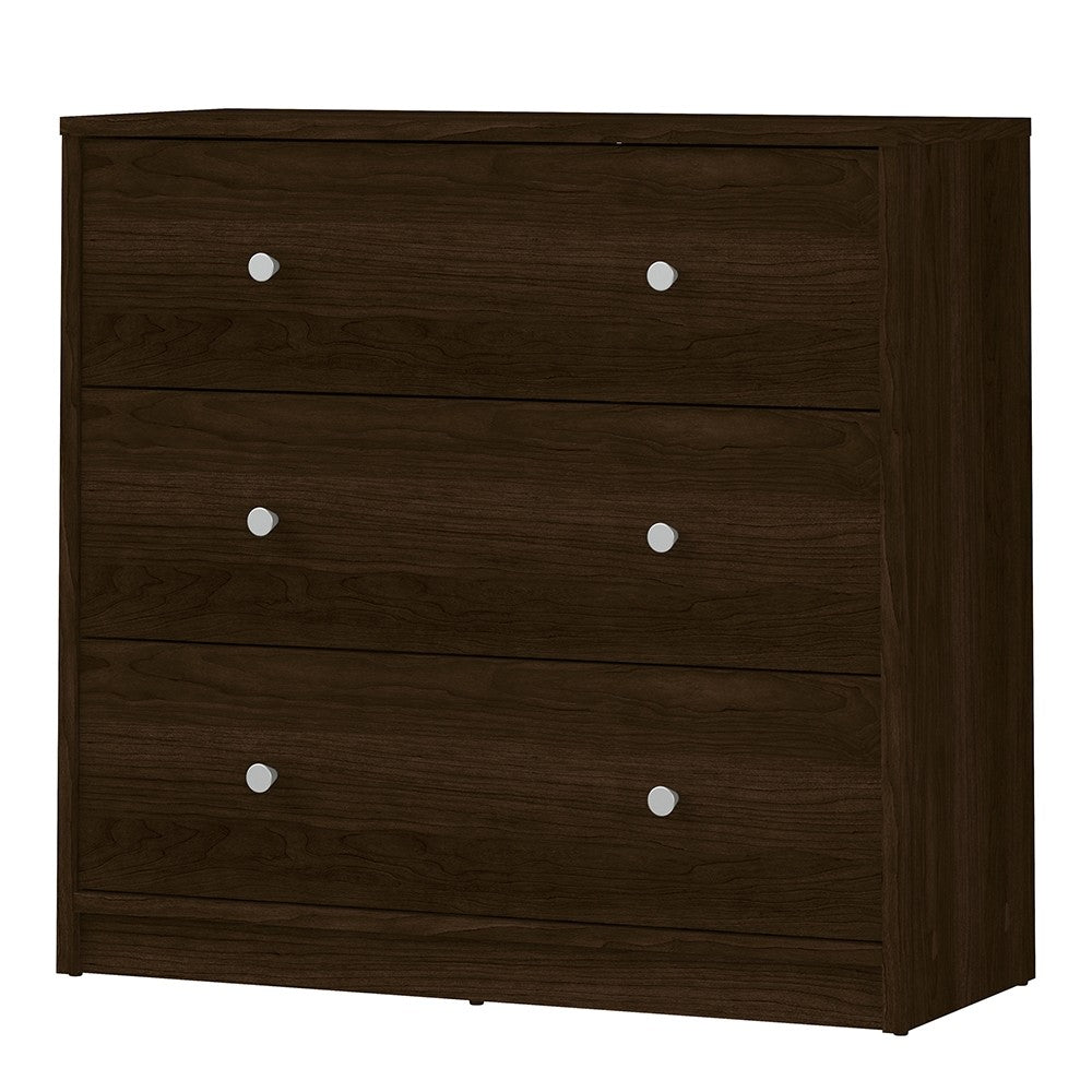 May Chest of 3 Drawers in Dark Walnut