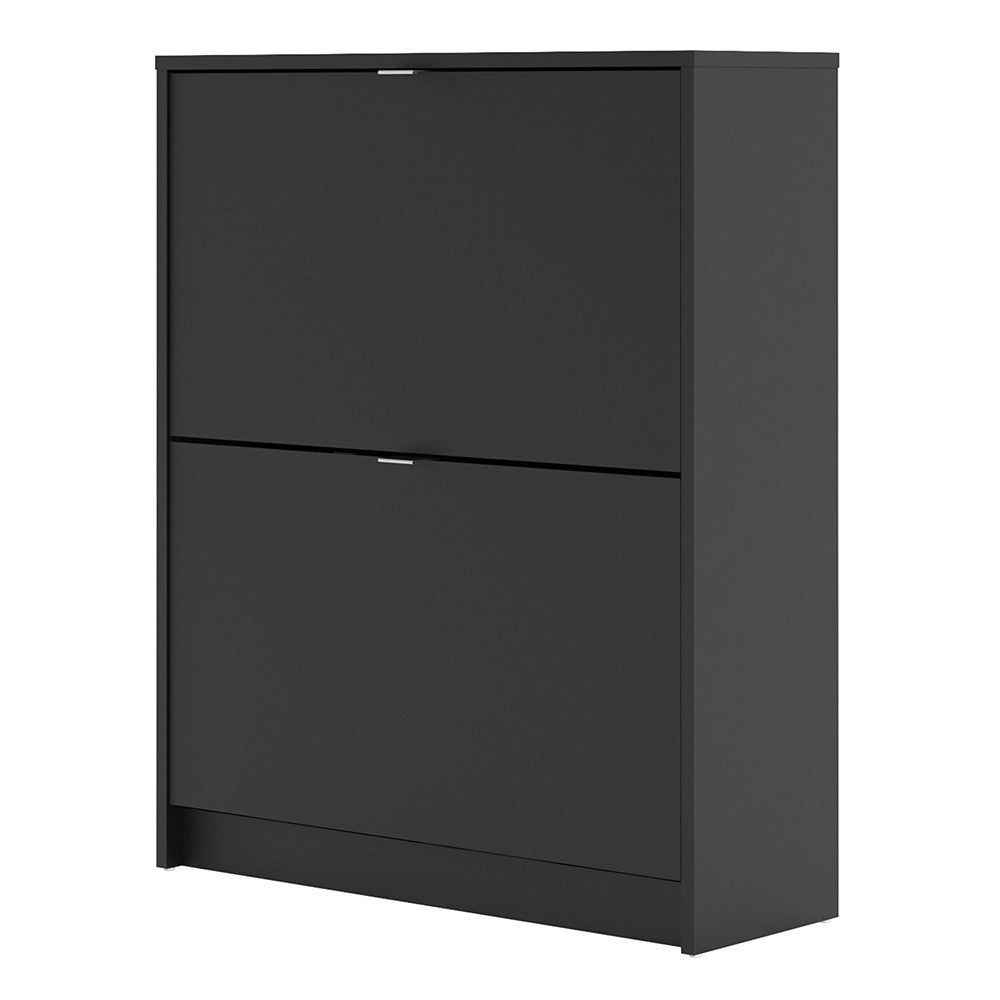 Shoes Shoe cabinet w. 2 tilting doors and 2 layers