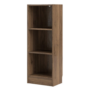 *Basic Low Narrow Bookcase (2 Shelves) in Walnut