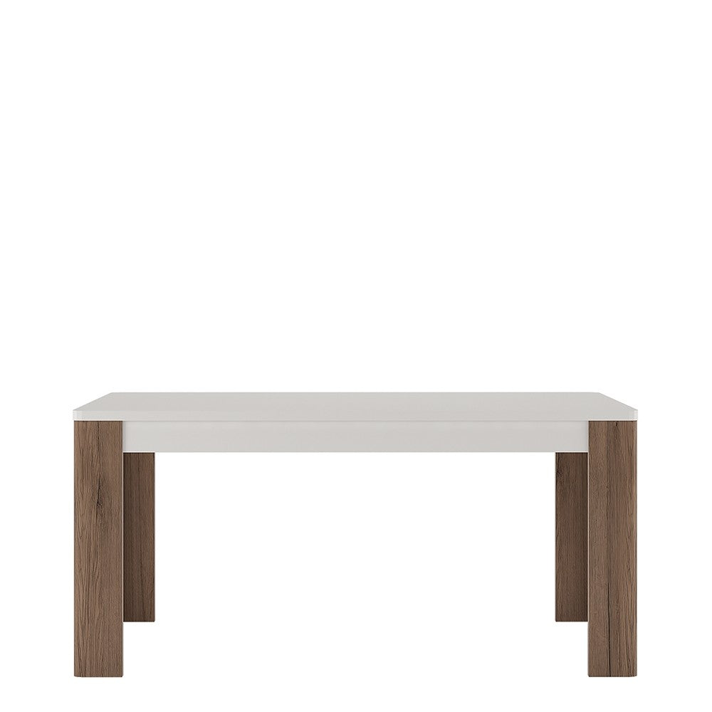 Dining set package Toronto 160 cm Dining Table + 4 Milan High Back Chair White.