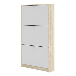 Shoes Shoe cabinet w. 3 tilting doors and 1 layer