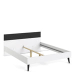 Oslo Euro King Bed (160 x 200) in White and Black Matt