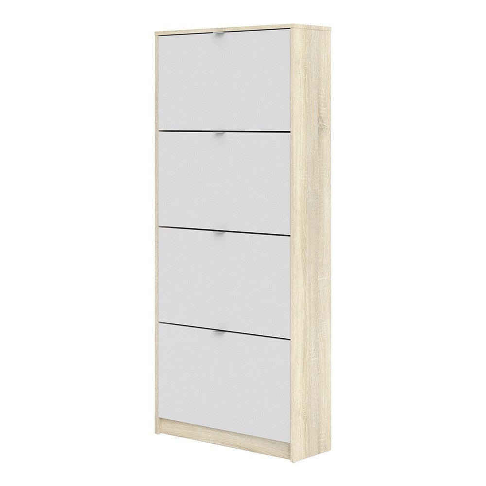 Shoes Shoe cabinet w. 4 tilting doors and 2 layers