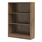 *Basic Low Wide Bookcase (2 Shelves) in Walnut