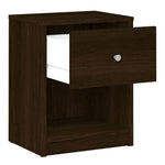 May Bedside 1 Drawer in Dark Walnut