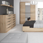 Kensington 4 + 4 Wide Chest of Drawers in Oak.