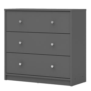 May Chest of 3 Drawers in Grey