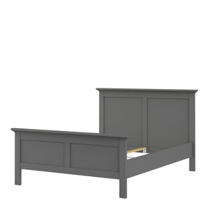 Paris Double Bed 4ft6 (140 x 190) in Matt Grey