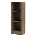 Basic Low Narrow Bookcase (2 Shelves) in Walnut