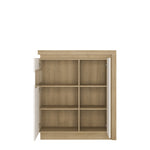 Lyon 2 door designer cabinet (LH) in Riviera Oak/White High Gloss