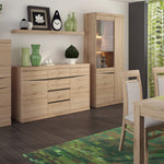 Kensington Living 2 door 3+3 drawer sideboard in Oak