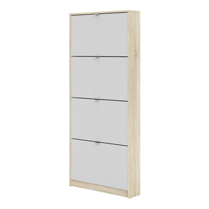 Shoes Shoe cabinet w. 4 tilting doors and 1 layer