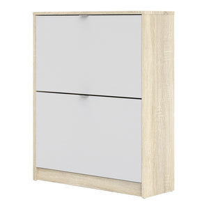 Shoes Shoe cabinet w. 2 tilting doors and 2 layers