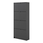 Shoes Shoe cabinet w. 4 tilting doors and 2 layers