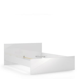 Naia Euro King Bed (160 x 200) in White High Gloss