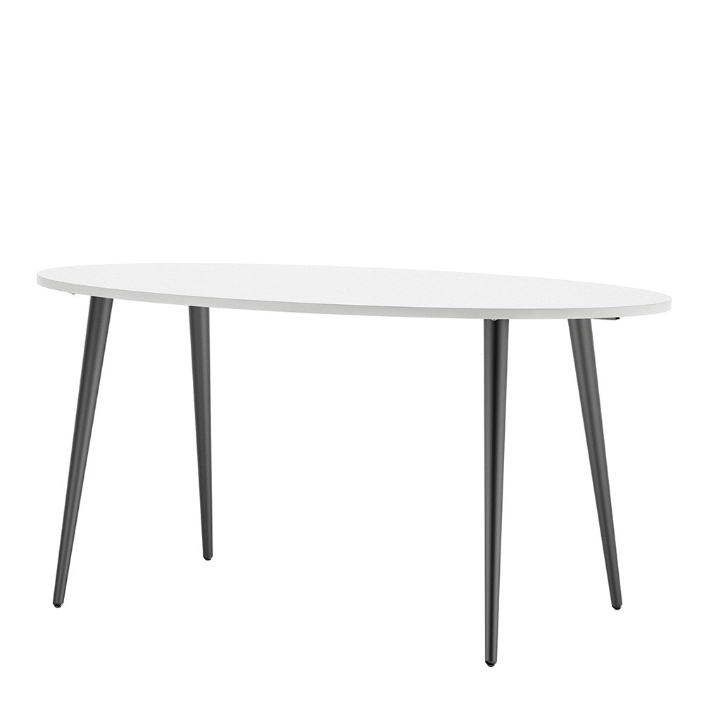 Oslo Dining Table - Large (160cm) in White and Black Matt